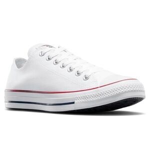 Converse White and Red Low-Top Sneakers